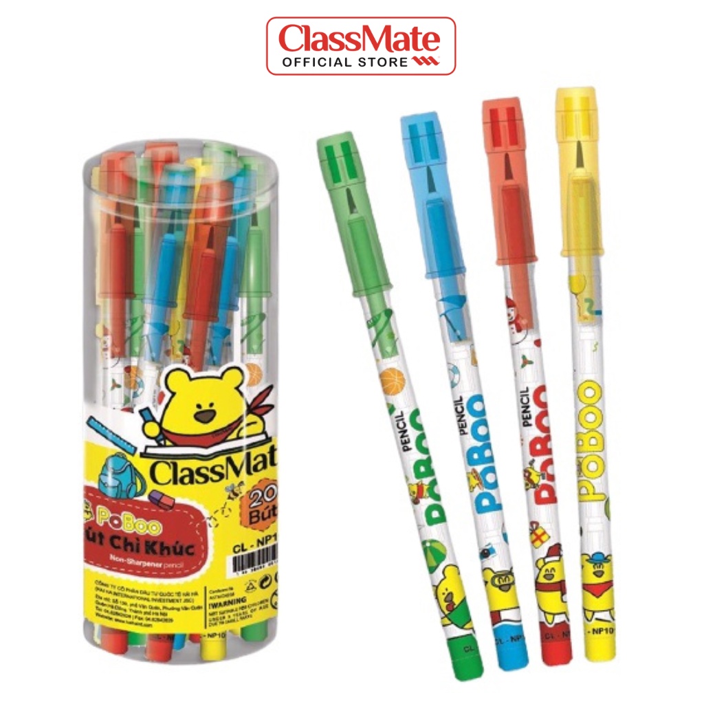 Bút Chì Khúc Poboo CLASSMATE Nét Bút Mịn, Dùng Cho Bé Luyện Viết Chữ CL-NP101