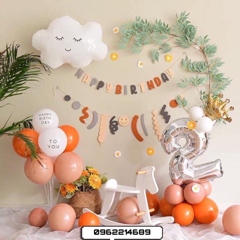 SET trang trí sinh nhật Handmade kiểu Hàn Quốc cực rẻ và đơn giản tại nhà [ Tặng kèm QUÀ ]