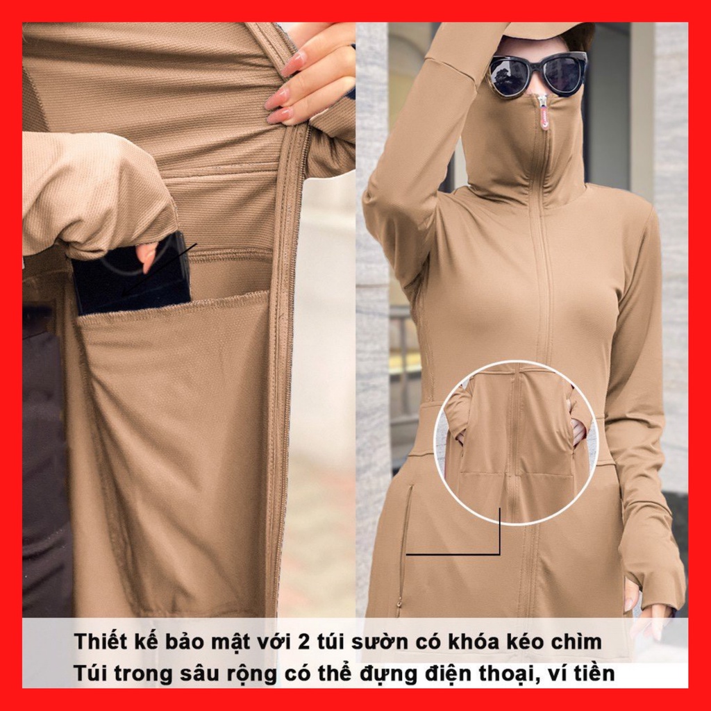 Áo Chống Nắng Nữ Toàn Thân 2 Lớp