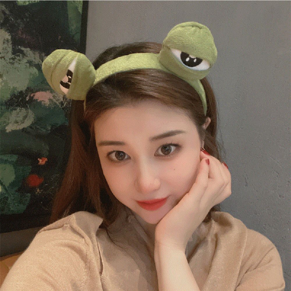 Băng đô cài tóc hình chú ếch ngộ nghĩnh phong cách thời trang Hàn Quốc vui nhộn cho nữ