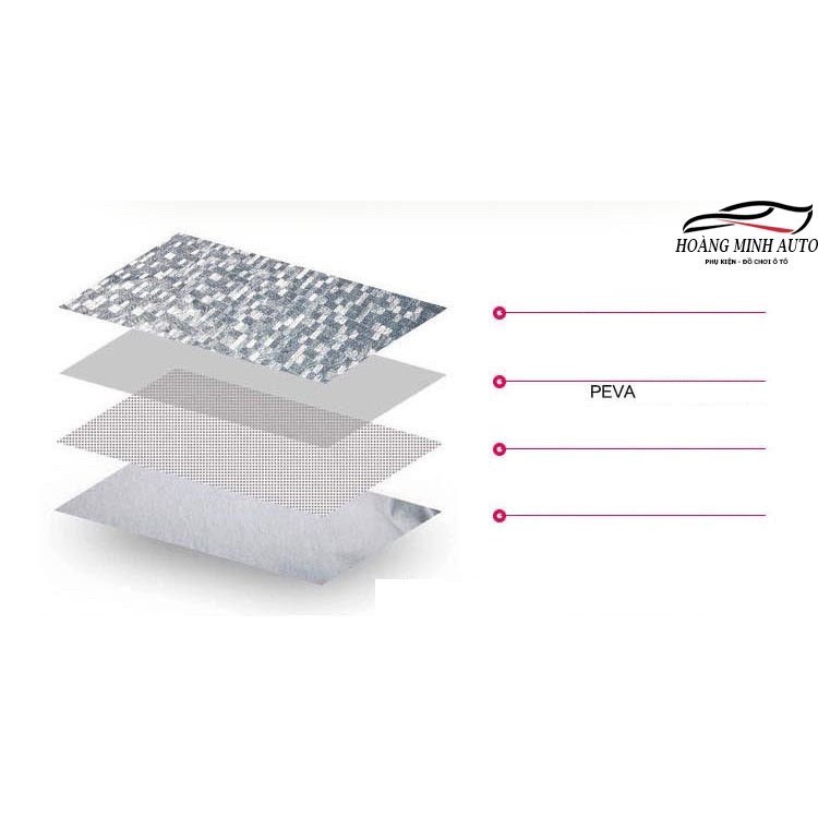 Bạt phủ che nửa ô tô xe hơi 3 lớp tráng nhôm cách nhiệt chống nóng chống xước chông mưa chống bụi xe 4 chỗ 5 chỗ 7 chỗ
