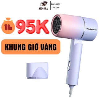 Máy sấy tóc mini gấp gọn Bedabenc chính hãng công suất 1000w bảo hành 6 tháng