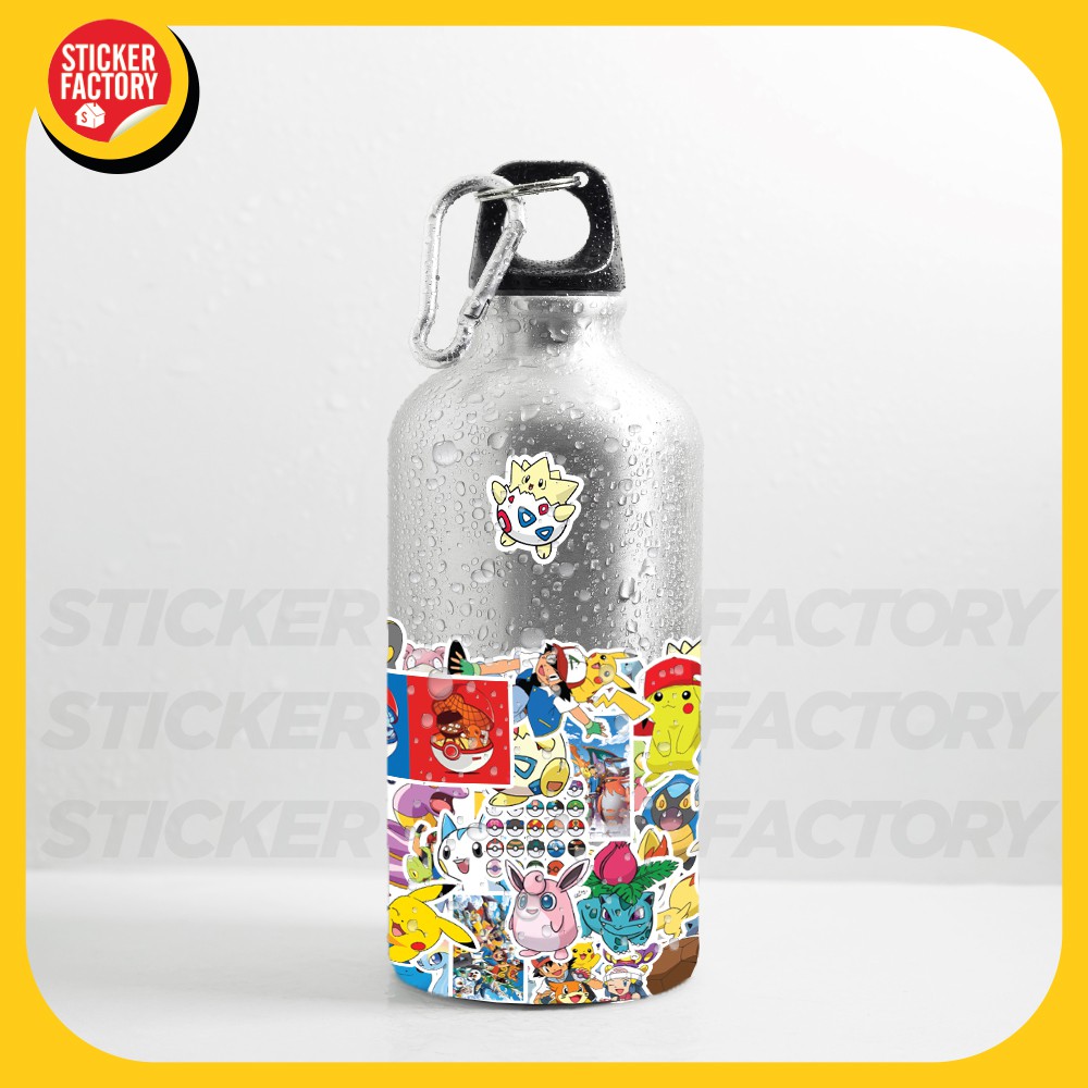 Pokemon - set 100 sticker decal hình dán dễ thương Sticker Factory trang trí nón bảo hiểm , laptop, xe máy, ô tô
