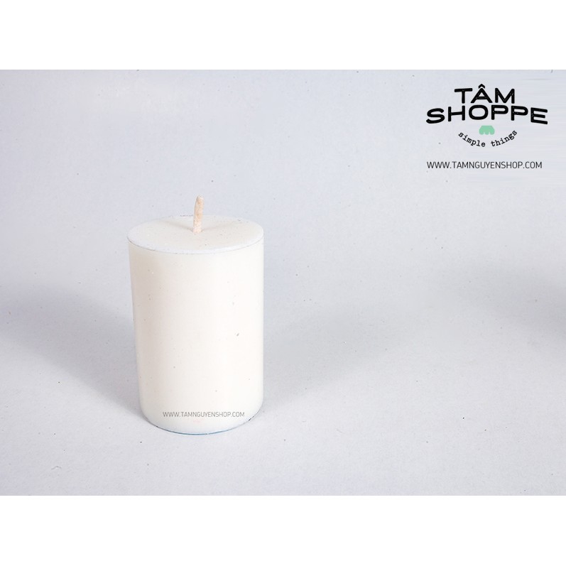Nến trụ trắng cao 10cm TAN