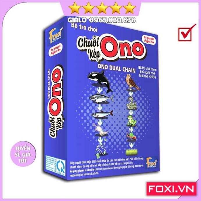 Board game-Chuỗi Ono KÉP Foxi-thẻ glenndoman thông minh-chuỗi thức ăn của động vật biển