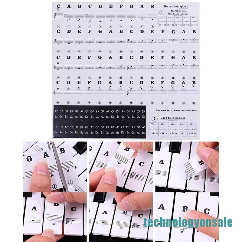 Nhãn Dán Tên Bàn Phím Đàn Piano Điện Tử 54 61 88