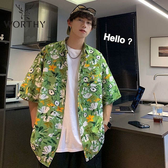 Áo Sơ Mi In Họa Tiết Thời Trang Retro Nhật Bản Dành Cho Nam