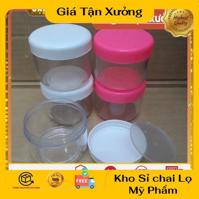 Hủ Đựng Kem ❤ TRÙM SỈ ❤ Hũ nhựa tròn 100g đựng kem chiết mỹ phẩm , phụ kiện du lịch