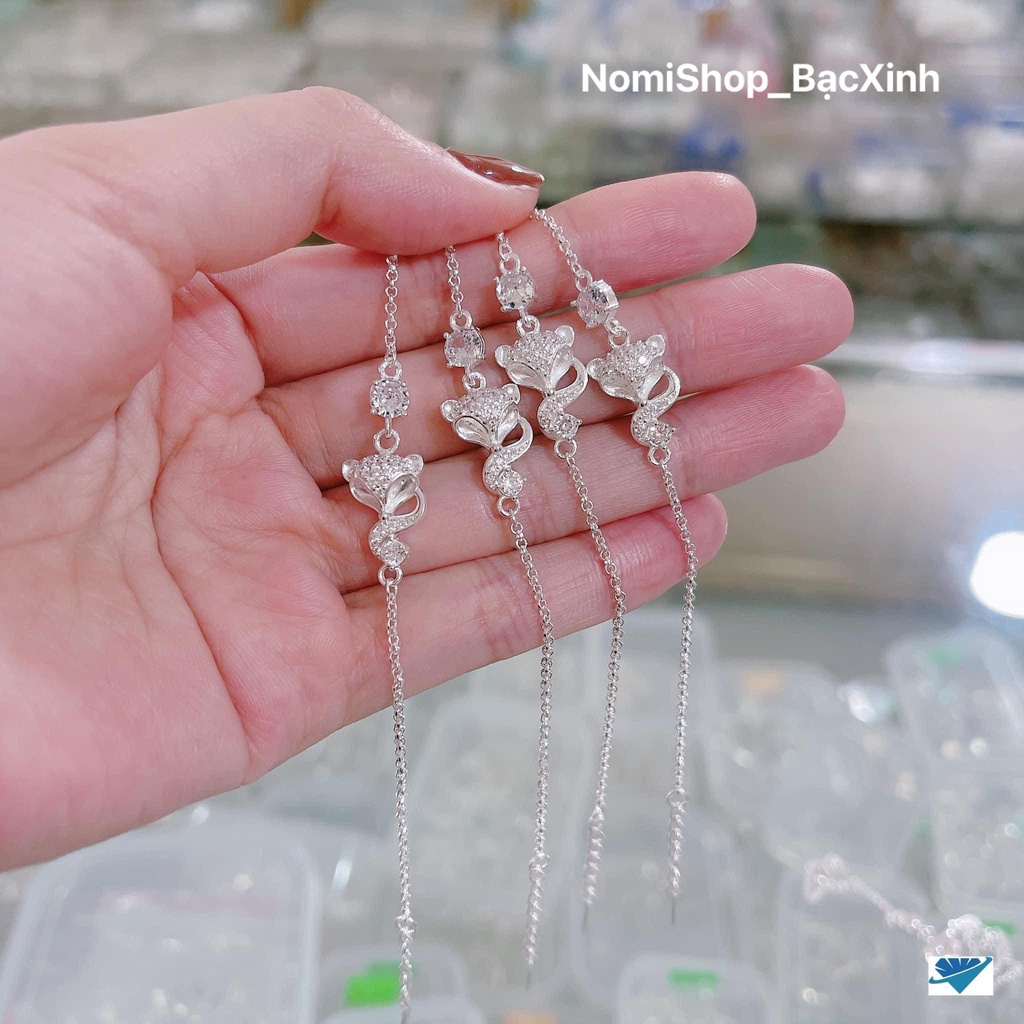 Lắc tay, vòng tay hồ ly tình duyên bạc ta. May mắn thuận lợi thu hút tài lộc Mainomi Shop Bạc Xinh