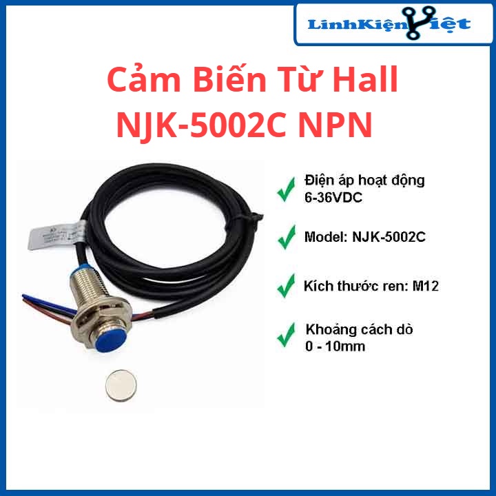 Cảm biến từ Hall LEFIRCKO NJK-5002C NPN phát hiện nam châm
