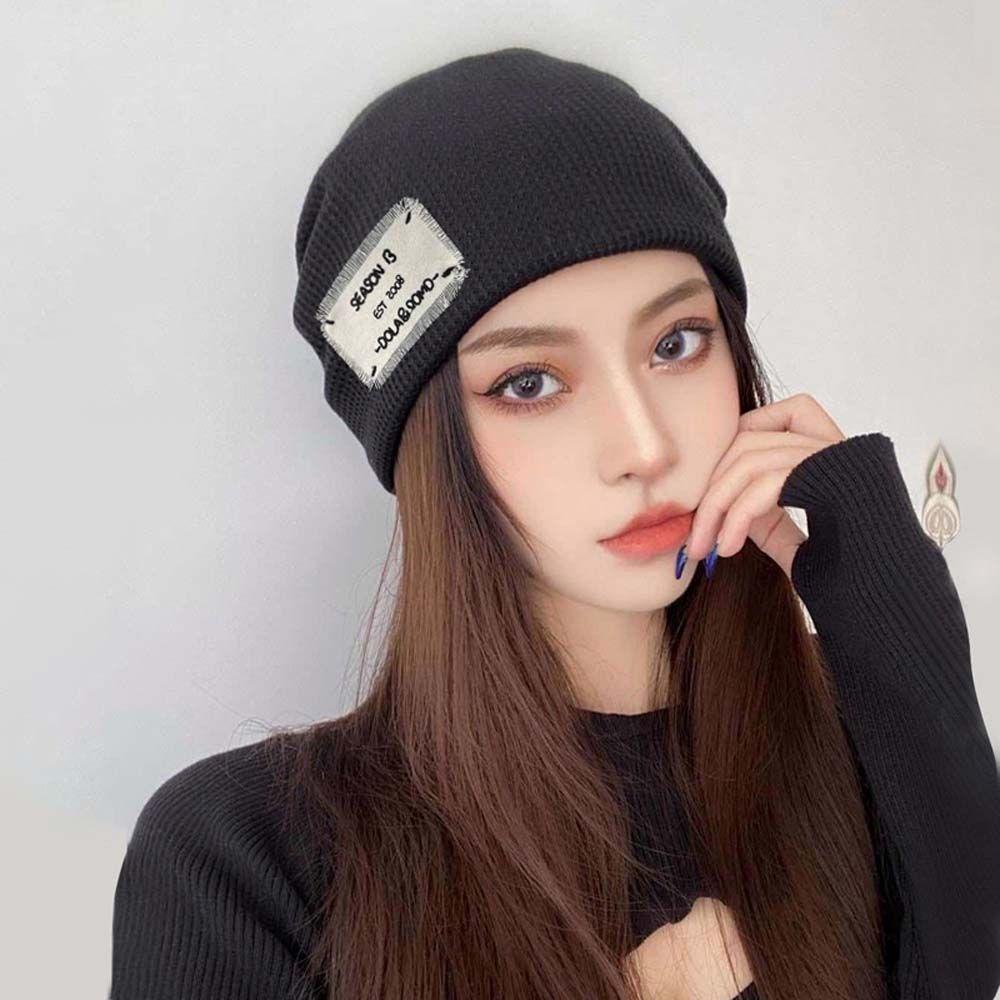 Nón Trùm Đầu Màu Trơn Phong Cách Hip Hop Thời Trang Thu Đông Dành Cho Nữ 2Lilife