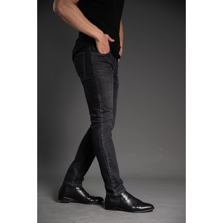Quần jean skinny nam cao cấp H90 màu đen chất co giãn trẻ trung J081 | BigBuy360 - bigbuy360.vn
