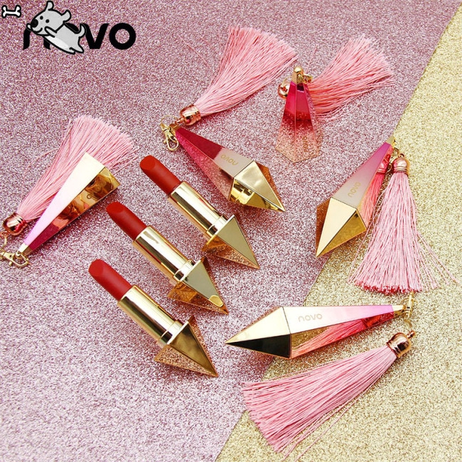 NOVO Charming Lipstick Women Fashion Waterproof Long-lasting Moisturizing Diamond Lipstick