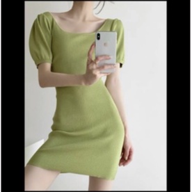 Váy Len Body Cổ Chữ U_Xưởng May Quang Anh