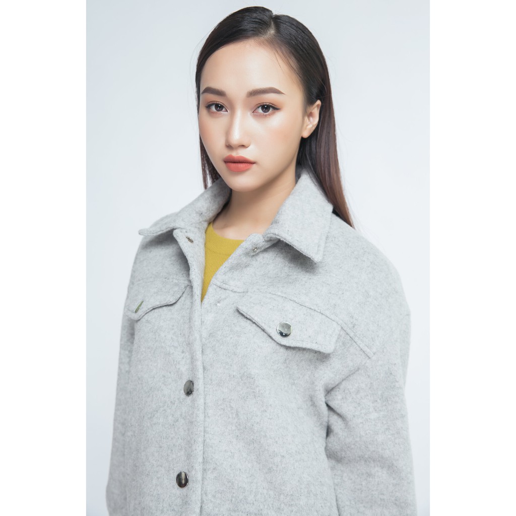 [NHẬP WABRTL5 GIẢM 10% TỐI ĐA 50K ĐH 250K ]Áo khoác dạ cổ đức nữ IVY moda MS 70B6806