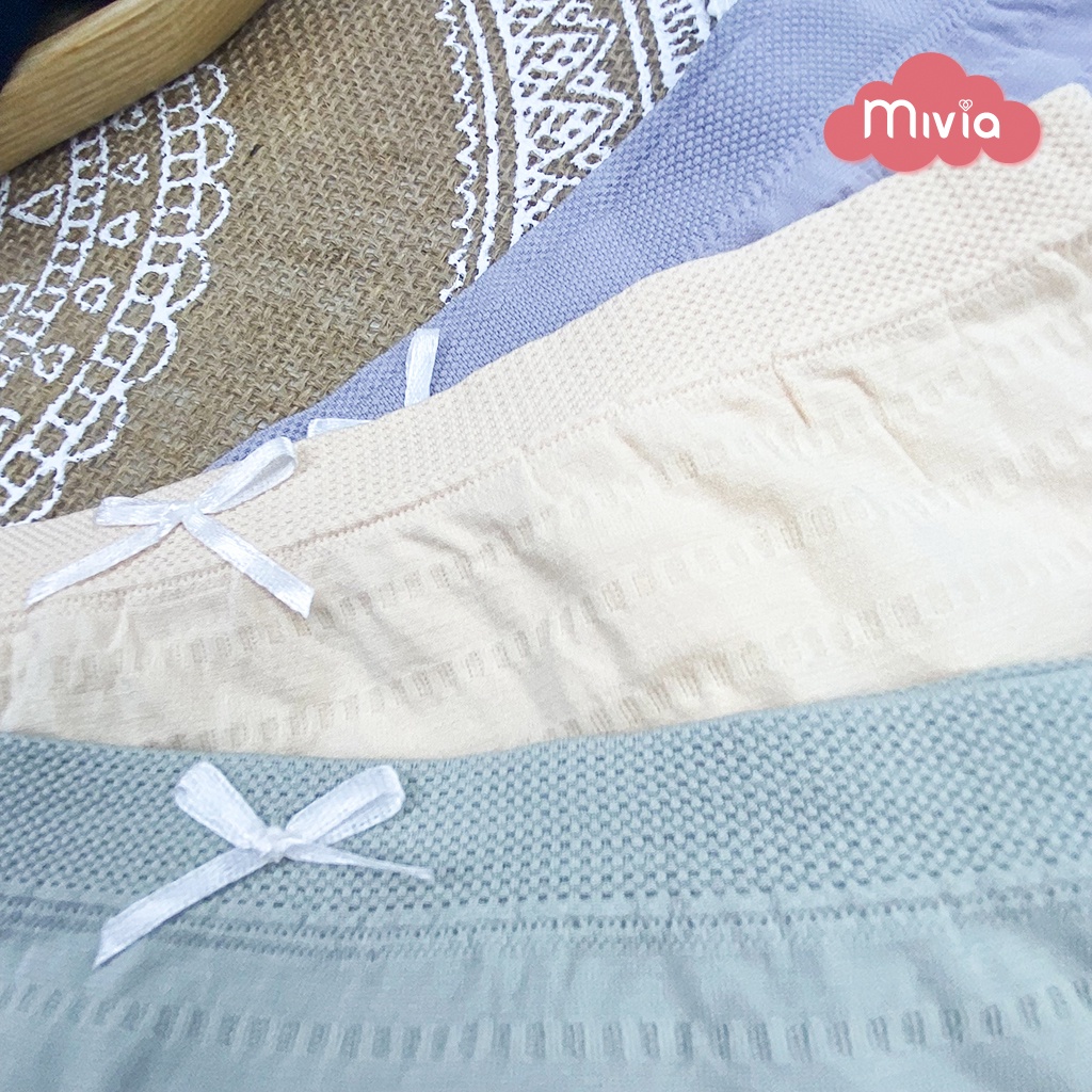 Quần lót nữ phối ren, quần lót cotton phối ren freesize (v3:75-100cm)