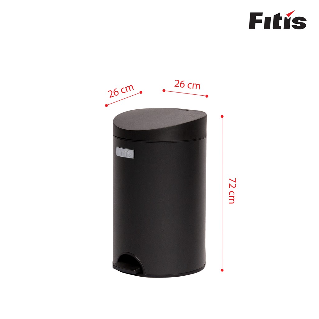 Thùng rác Fitis Premium - Đạp tròn nhỏ - 12L