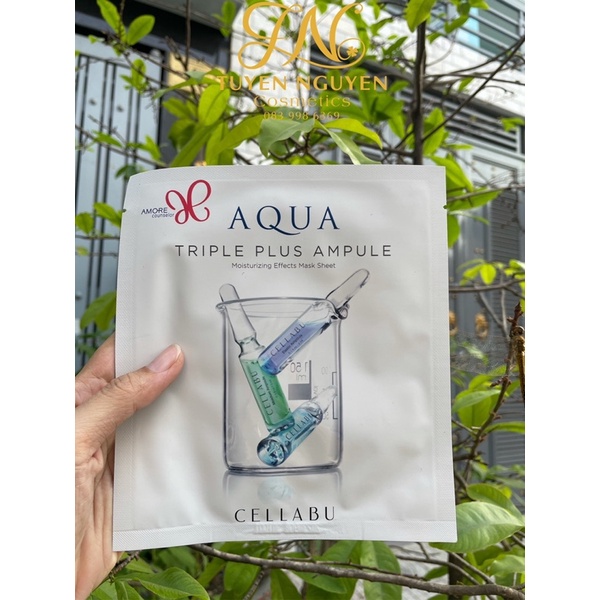 Mặt Nạ Amore Pacific Cellabu Aqua Ampoule Mask Cấp Nươc Kiềm Dầu Trắng Da Dạng Giấy Chứa 30ml Tinh Chất