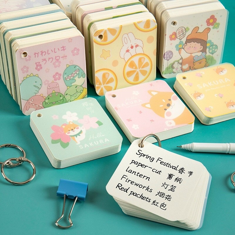 FLASHCARD VUÔNG SIZE TO DÀY HỌC TỪ VỰNG HOẠT HÌNH