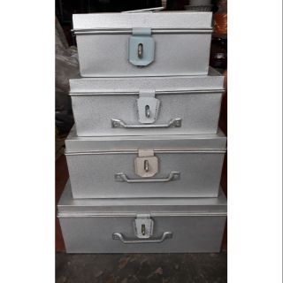 hòm tôn đựng đồ 22x14x10cm tặng khóa hòm