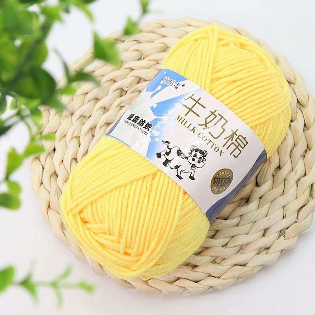 JARRED Cuộn Len Cotton Sữa Mềm Chất Lượng Cao Nhiều Màu Tùy Chọn