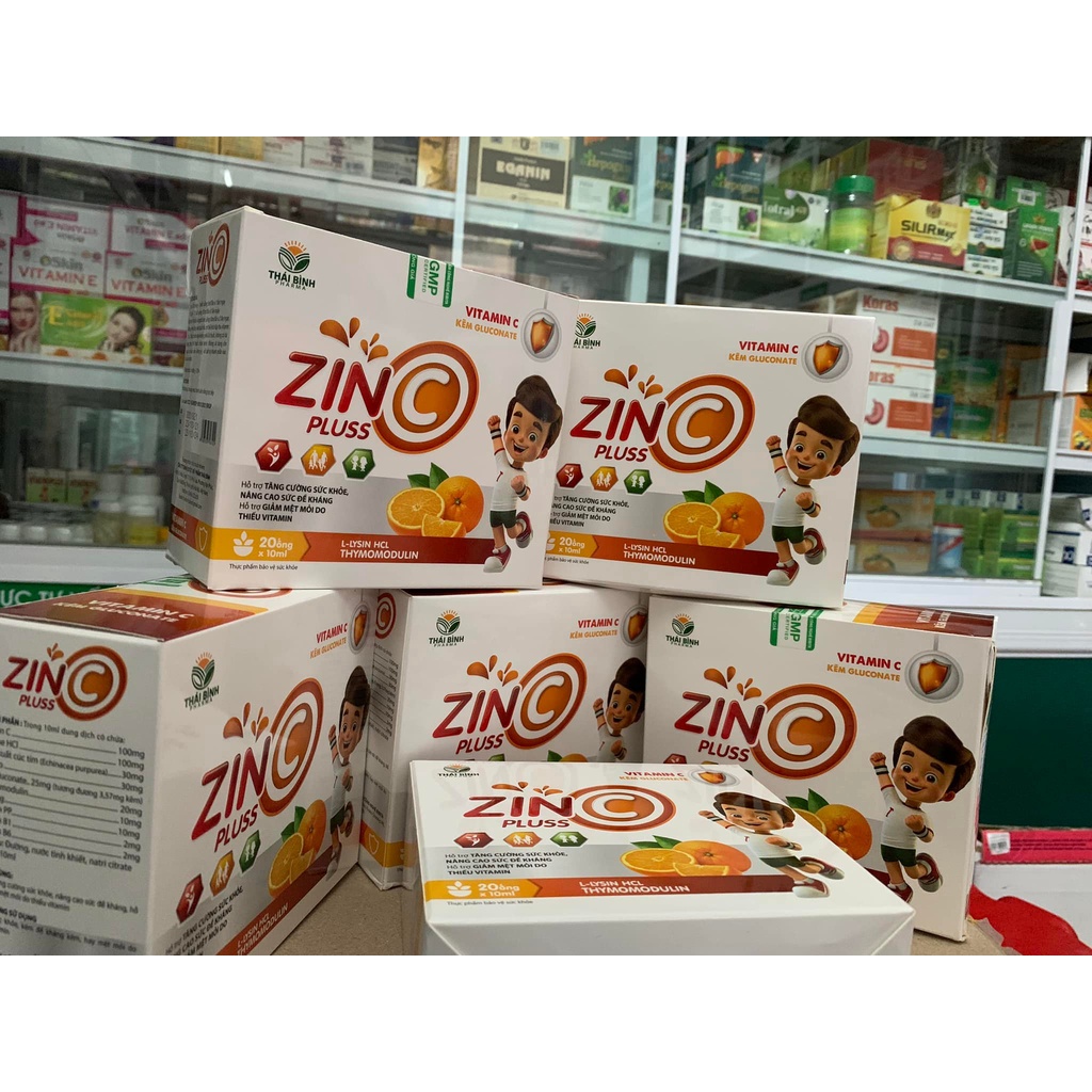Vitamin C Zin C Pluss bổ sung vitamin tăng cường sức đề kháng hộp 20 ống