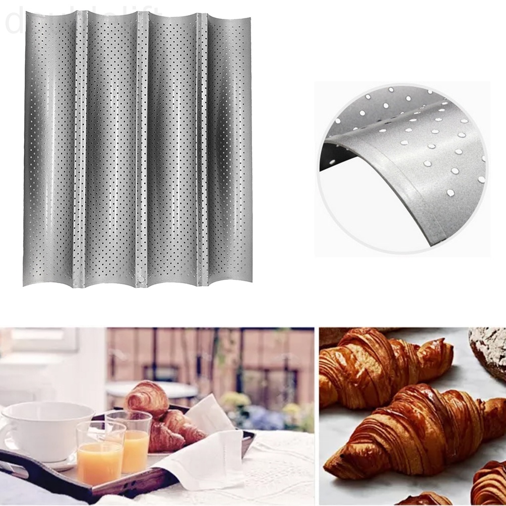 Khuôn Nướng Bánh Mì Kiểu Pháp 4 Ngăn Bằng Thép Carbon Chống Dính Tiện Dụng