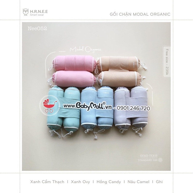 Hrnee Gối chặn vải siêu mềm mịn cho bé