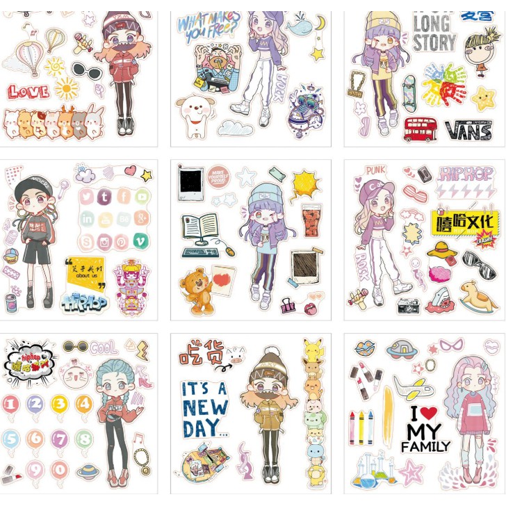 Hộp sticker dán vở siêu đẹp tặng bạn dễ thương, chứa nhiều băng dính cute cho bé ngày sinh nhật | BigBuy360 - bigbuy360.vn