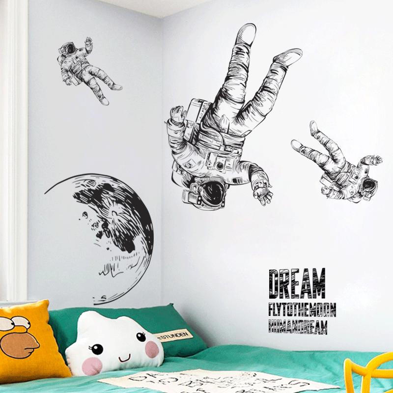 Miếng Dán Tường Vinyl Hình Phi Hành Gia