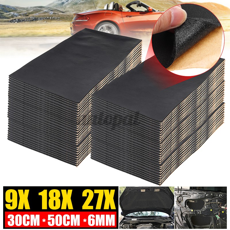 Bộ 9 miếng dán cách âm cho xe hơi 30cm X 50cm X 6mm
