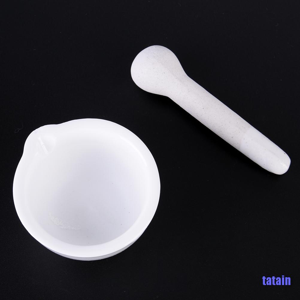 Bộ cối và chày bằng sứ màu trắng dung tích 6ml đa năng tiện dụng