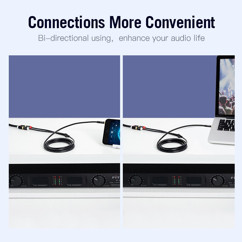 Dây Cáp Âm Thanh Vention Chuyển Đổi Từ Đầu Cắm 3.5mm Sang 2 Cổng Cắm Rca Chuyên Dụng