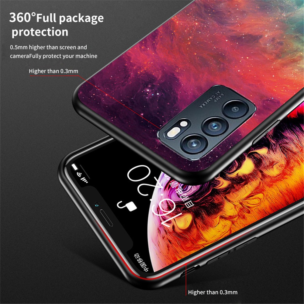 Ốp Điện Thoại Kính Cường Lực Mềm Chống Sốc Hình Trời Sao Cho Oppo Reno6 Reno 6 Z 6z Pro Plus Reno6 Reno6Z 5G