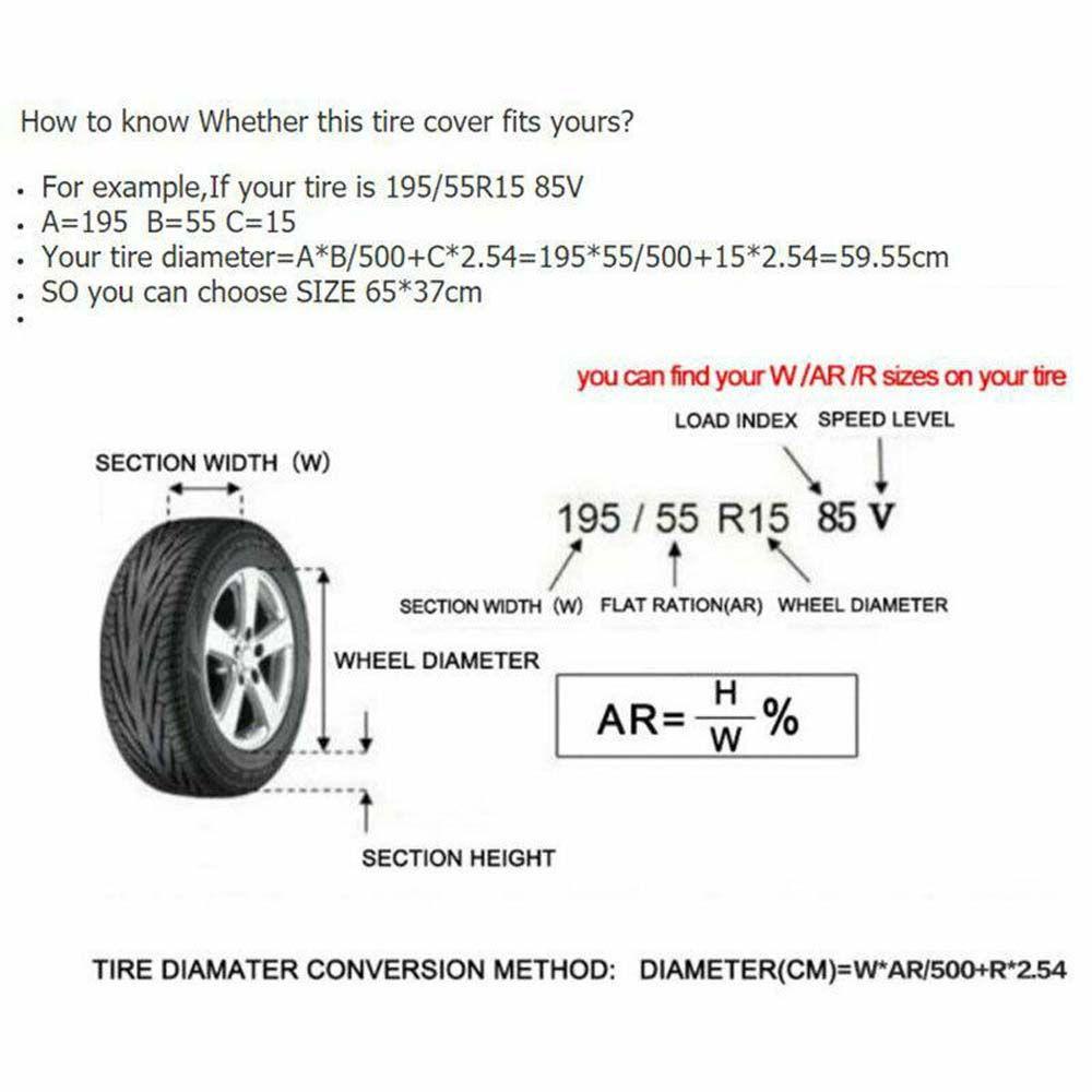 Vỏ Bọc Bảo Vệ Bánh Xe Hơi Chống Tia UV 210D Bằng Vải Oxford Thông Dụng VANES1