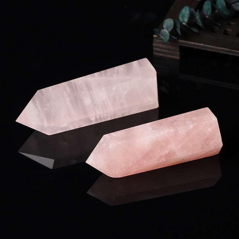 Trụ đá thach anh Hồng (Rose Quartz ) trụ đá thanh tẩy