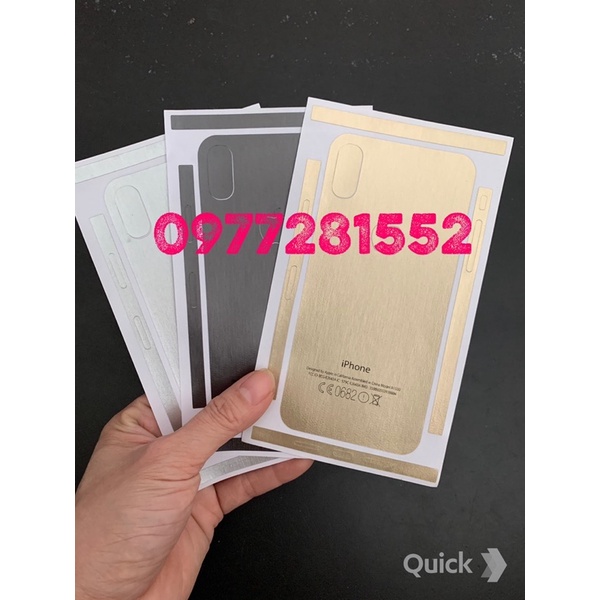 miếng dán lưng, viền iphone X / Xs