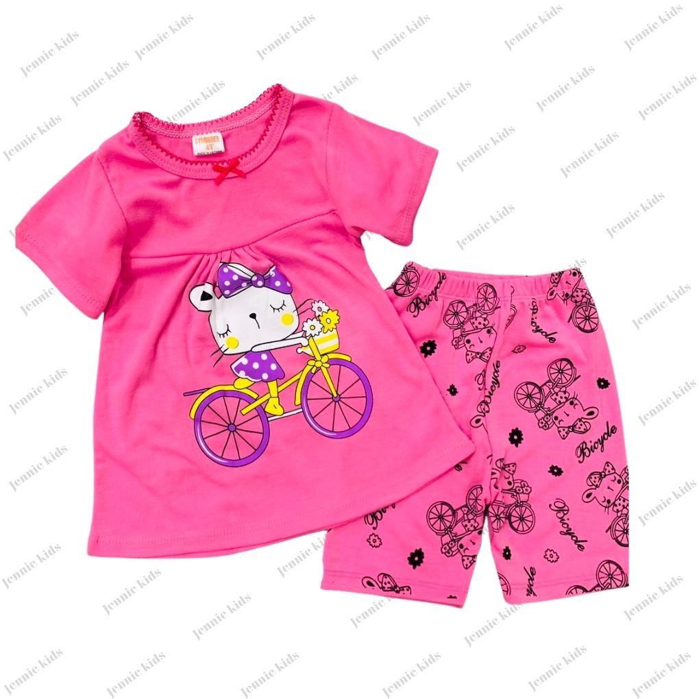 Đồ bộ bé gái 8-20kg kiểu babydoll vải cotton borrip JENNIE KIDS thấm hút mồ hôi tốt J215