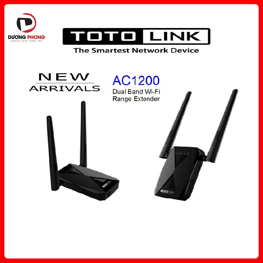 Bộ Kích sóng Wi-Fi TOTOLINK EX1200T 2 Băng tần 2.4GB - 5G - BH24T Chính hãng