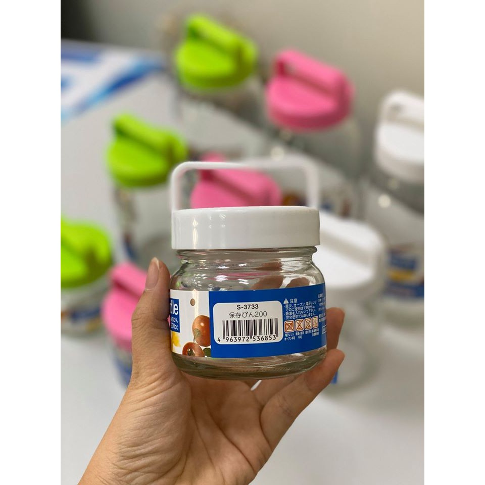 [Hàng Nhật] Lọ thủy tinh cao cấp có quai xách đựng gia vị, đồ kho, siro,...