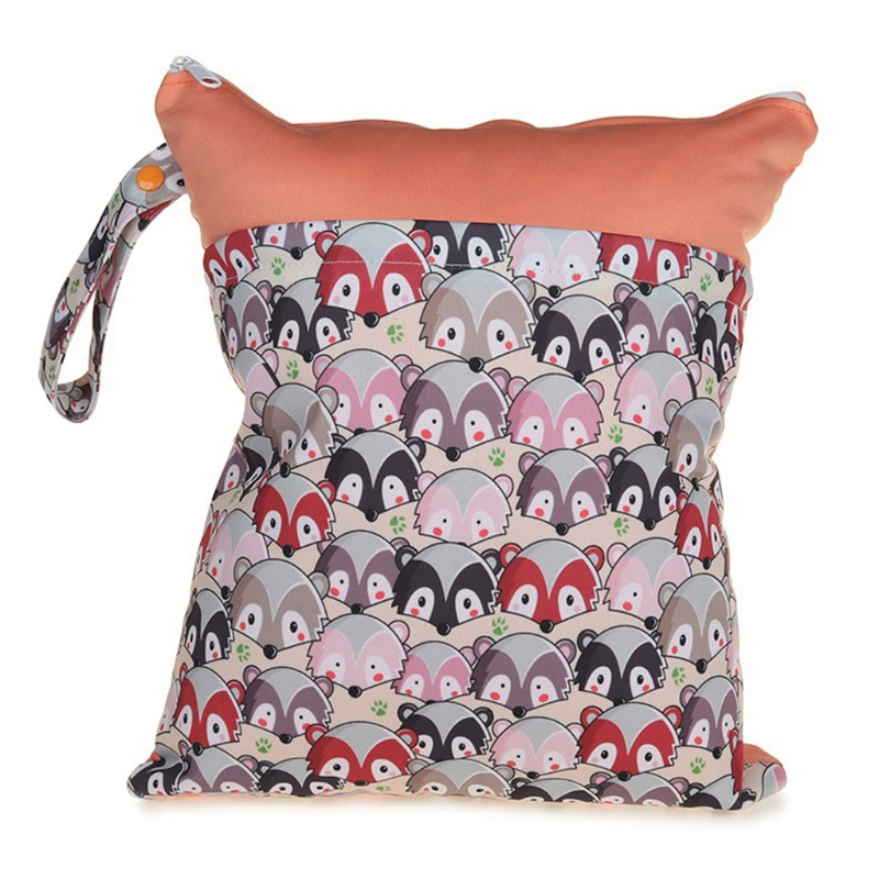 Túi Đựng Tã Lót Khô / Ướt Chống Thấm Nước 30x36cm In Họa Tiết Thời Trang Có Thể Giặt Sạch Và Tái Sử