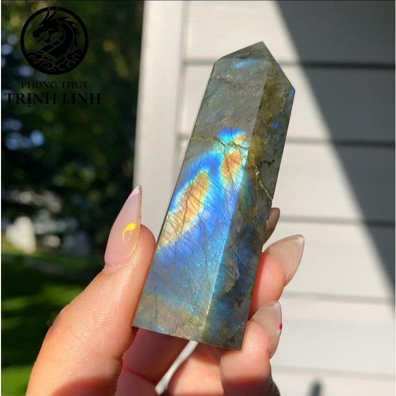Trụ đá thanh tẩy Hắc Nguyệt Quangdùng trong Tarot, reiki, thiền định,yoga cân bằng, phong thủy (KHÔNG KÈM ĐẾ)