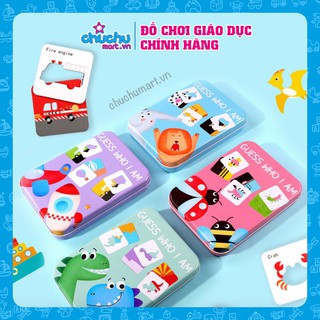 Flashcard thẻ nhận biết gỗ ghép hình, đồ chơi giáo dục cho bé 2 tuổi