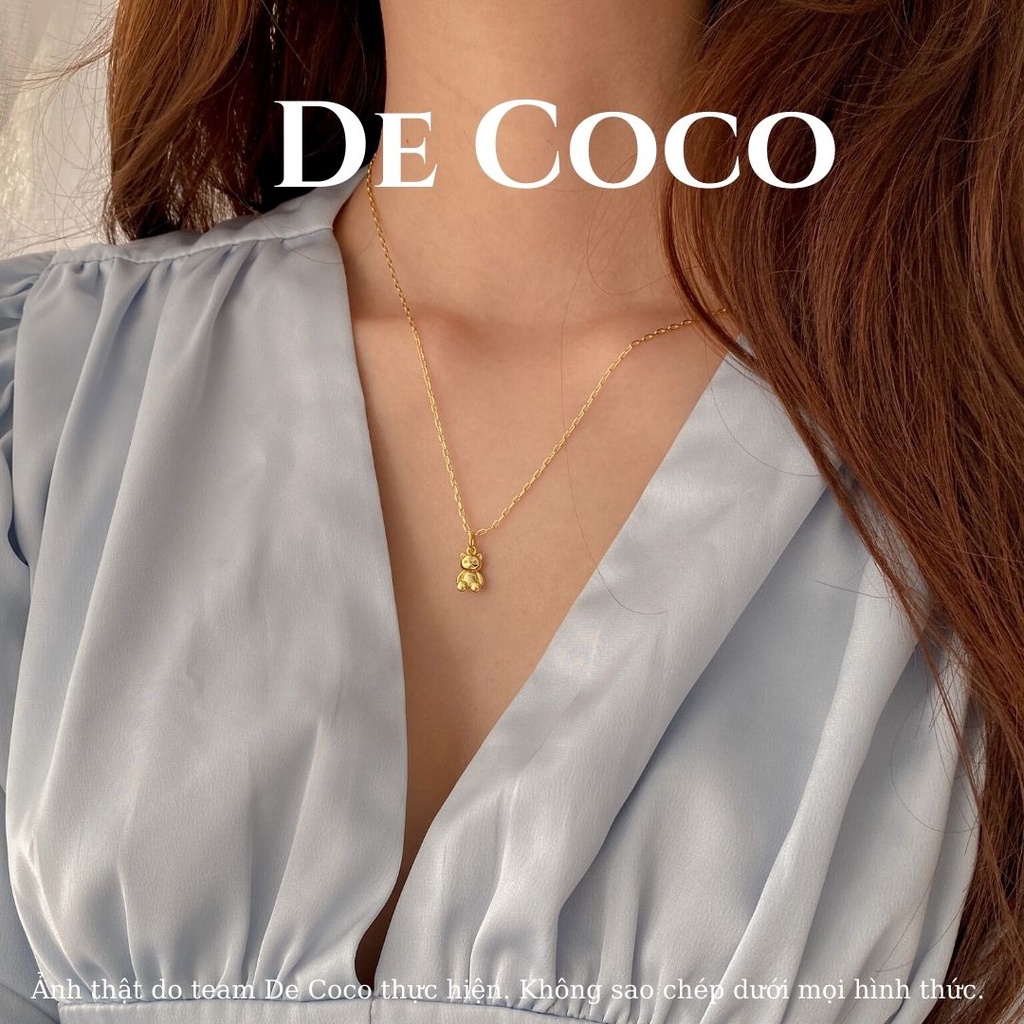 [KHÔNG ĐEN GỈ] Vòng cổ titan hình gấu, dây chuyền Ice Bear decoco.accessories