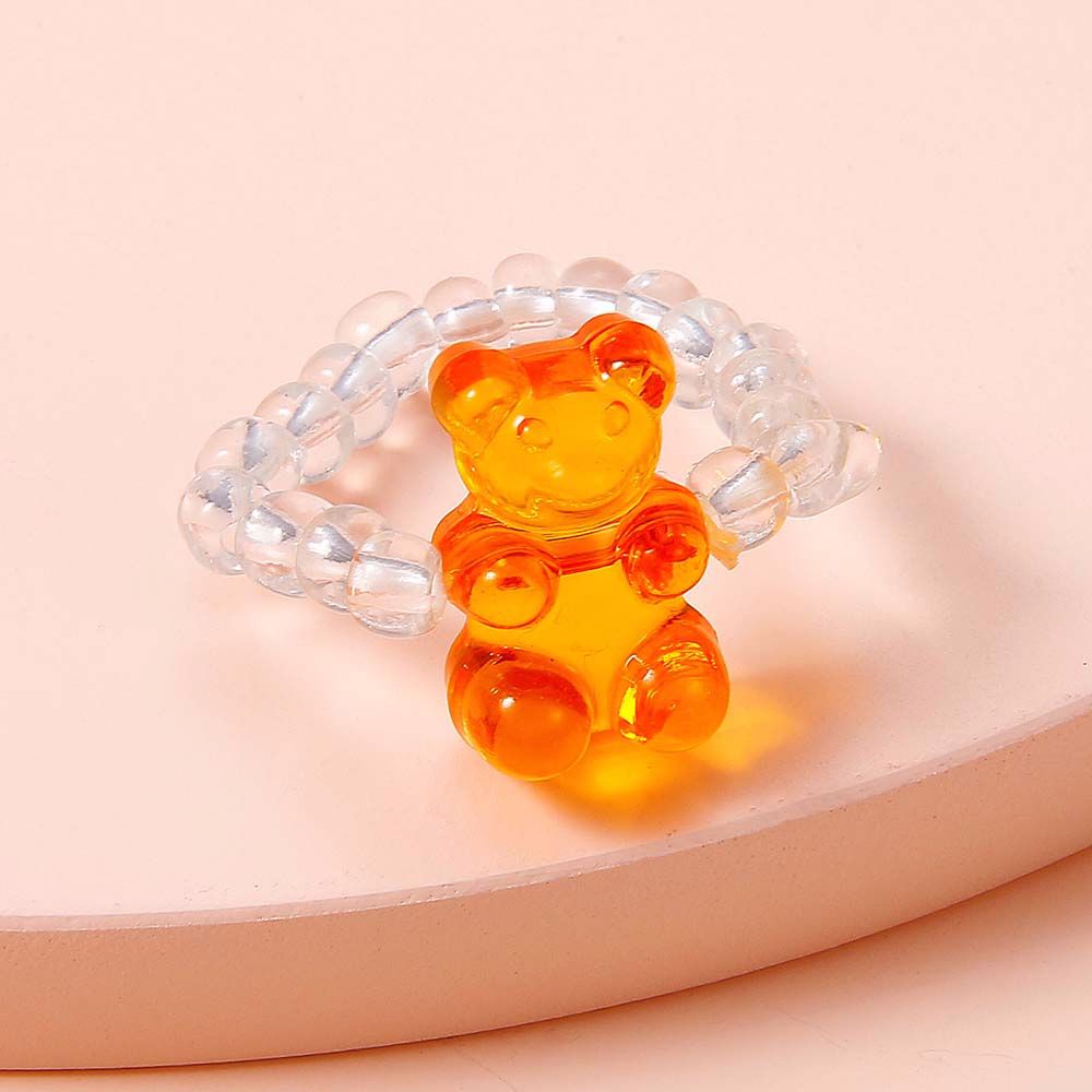 Nhẫn Co Giãn Đính Hạt Nhiều Màu Sắc Phong Cách Hàn Quốc Thanh Lịch Cho Nữ