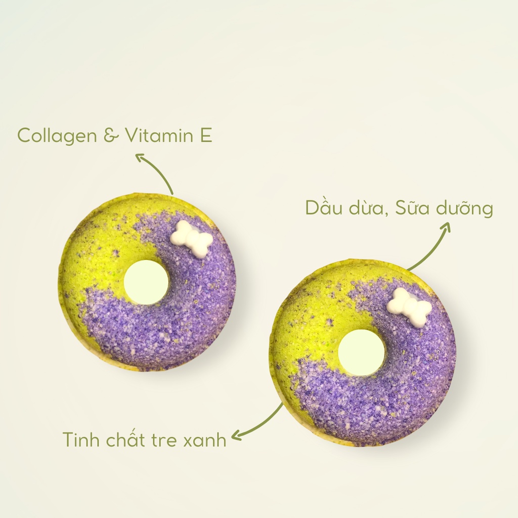 BOBA DONUT [Labbi] Bath bomb / Viên sủi bồn tắm / Bom tắm