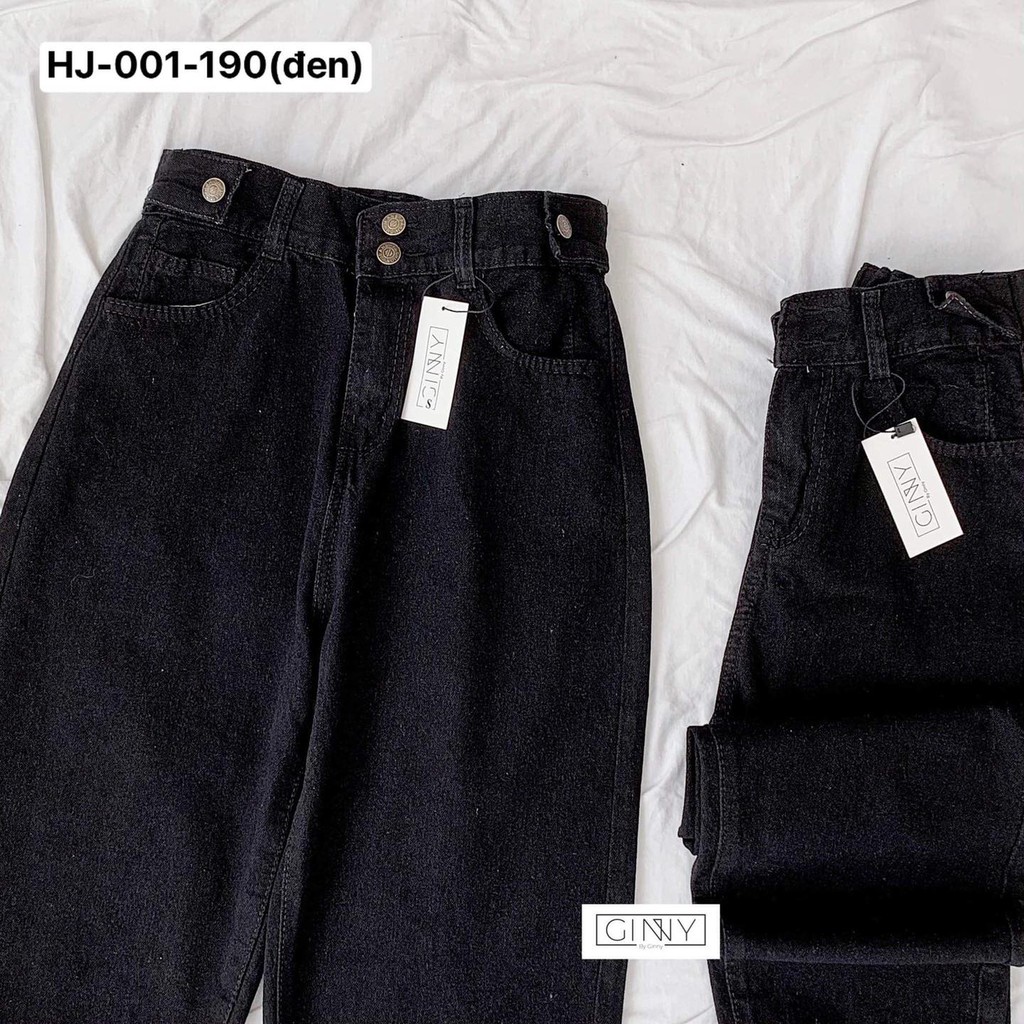 Quần Baggy Jean HJ001 | Tone Xanh Jean-Đen Xám Nhạt-Đen | Thời Trang Nữ | GINNY.BRAND