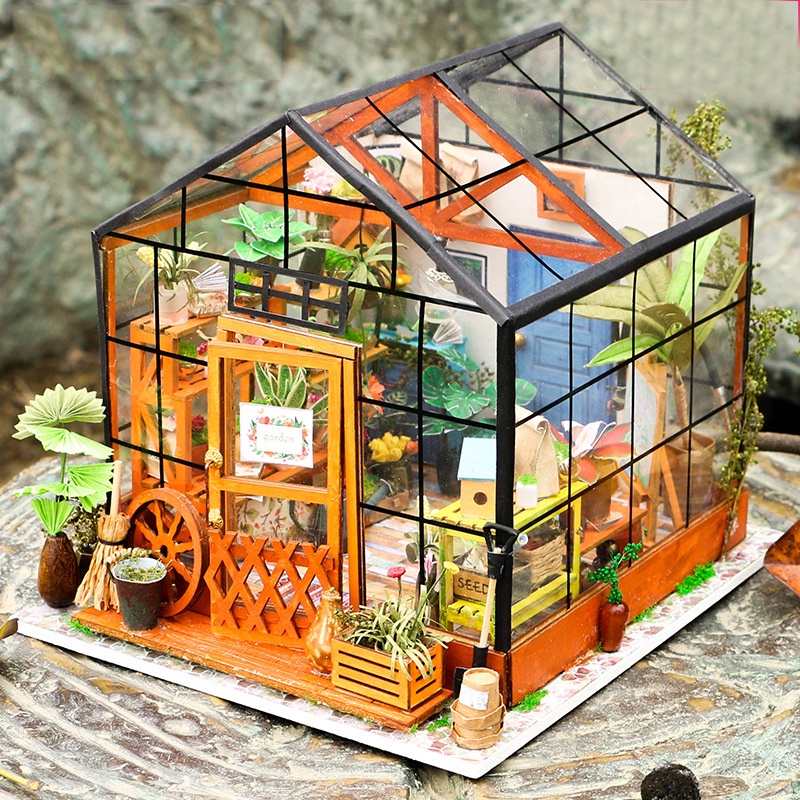 Mô hình gỗ 3D Lắp ráp DIY Doll House Robotime Kit Cathy is Flower House DG104 Robotime