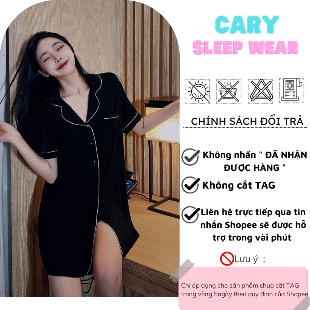 Váy ngủ pijama sexy kèm quần ngủ nữ, đầm ngủ dễ thương CARY