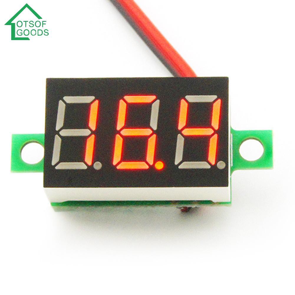 4-30V Digital Mini LED DC Voltmeter Red Panel Voltage Meter Tester